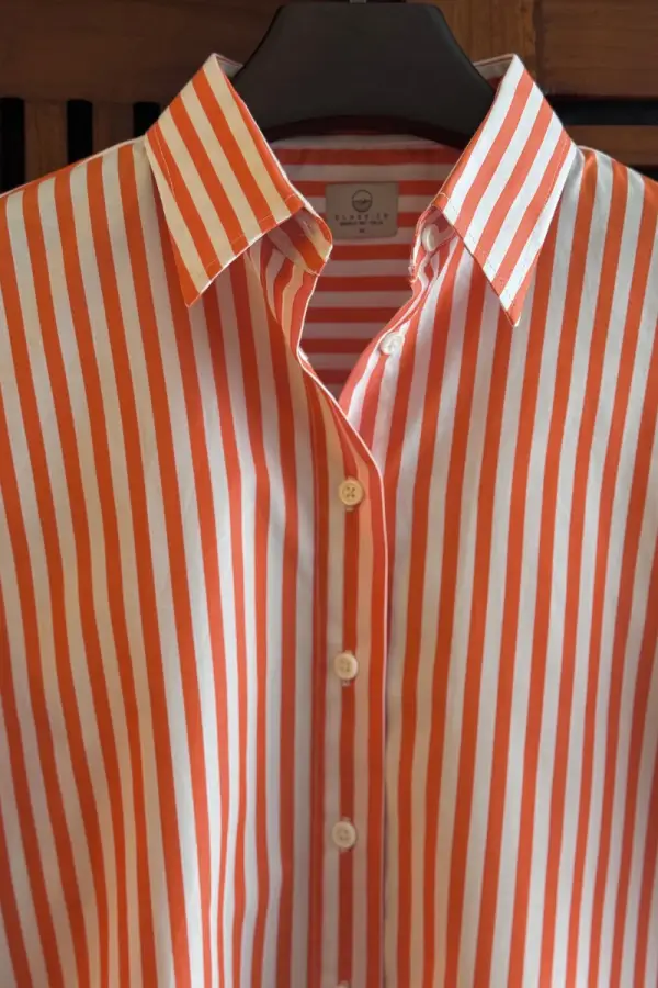 Orange White Stripe