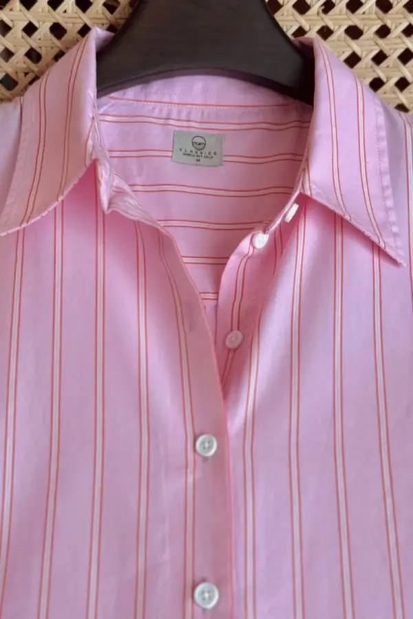 Light Taffy Pink With Red White Stripe